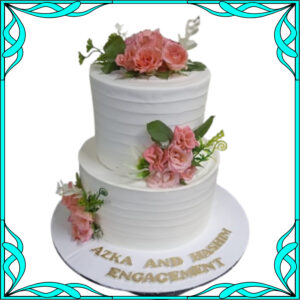 Elegant Engagement Cake