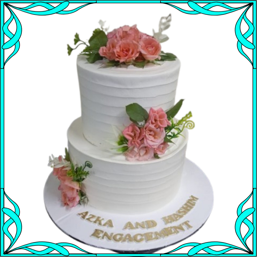 Elegant Engagement Cake